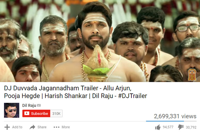 DJ Trailer - Dislikes For Allu Arjun