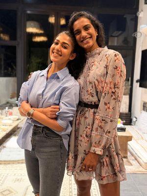 PV.Sindhu meets Nayanthara 