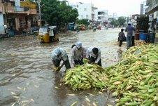 shop owners suffered due to heavy rain: