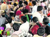 Scribes stage dharna at Indrakeeladri