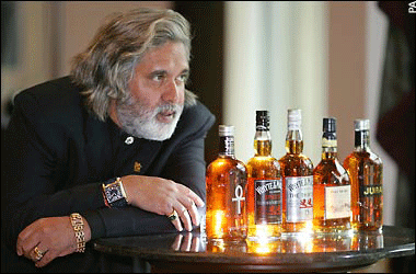 Liquor King Mallya's Whisky bottle trick reversed.