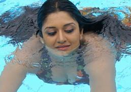 Tarun's lover swimming in bikini.