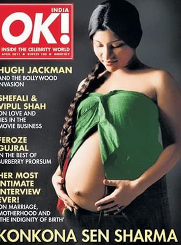 Heroine exposes her Belly Bump