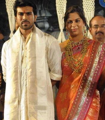 Charan &amp; Upasna seek Balaji blessings