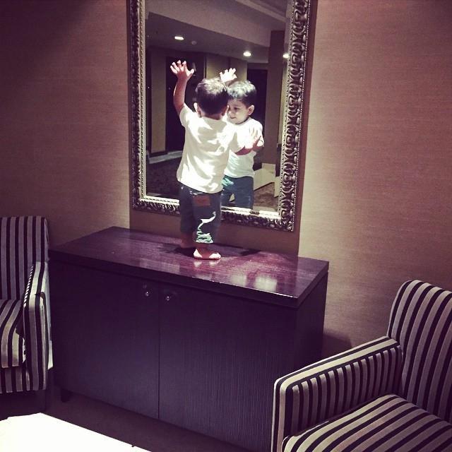 What's Allu Ayaan Observing in Mirror?