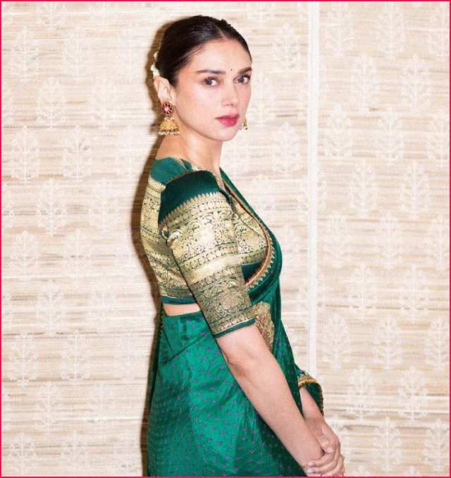 Aditi Rao amazes in green saree