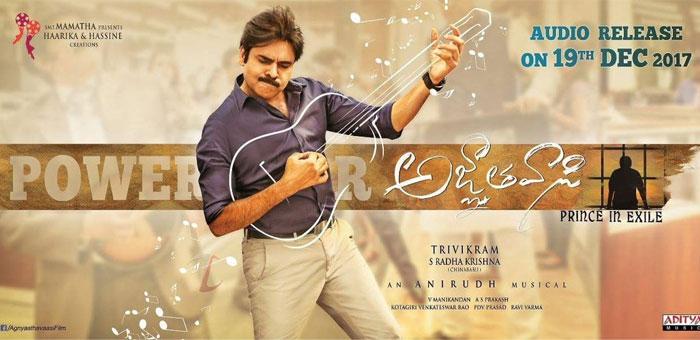 Agnyaathavaasi Audio Confirmation Poster