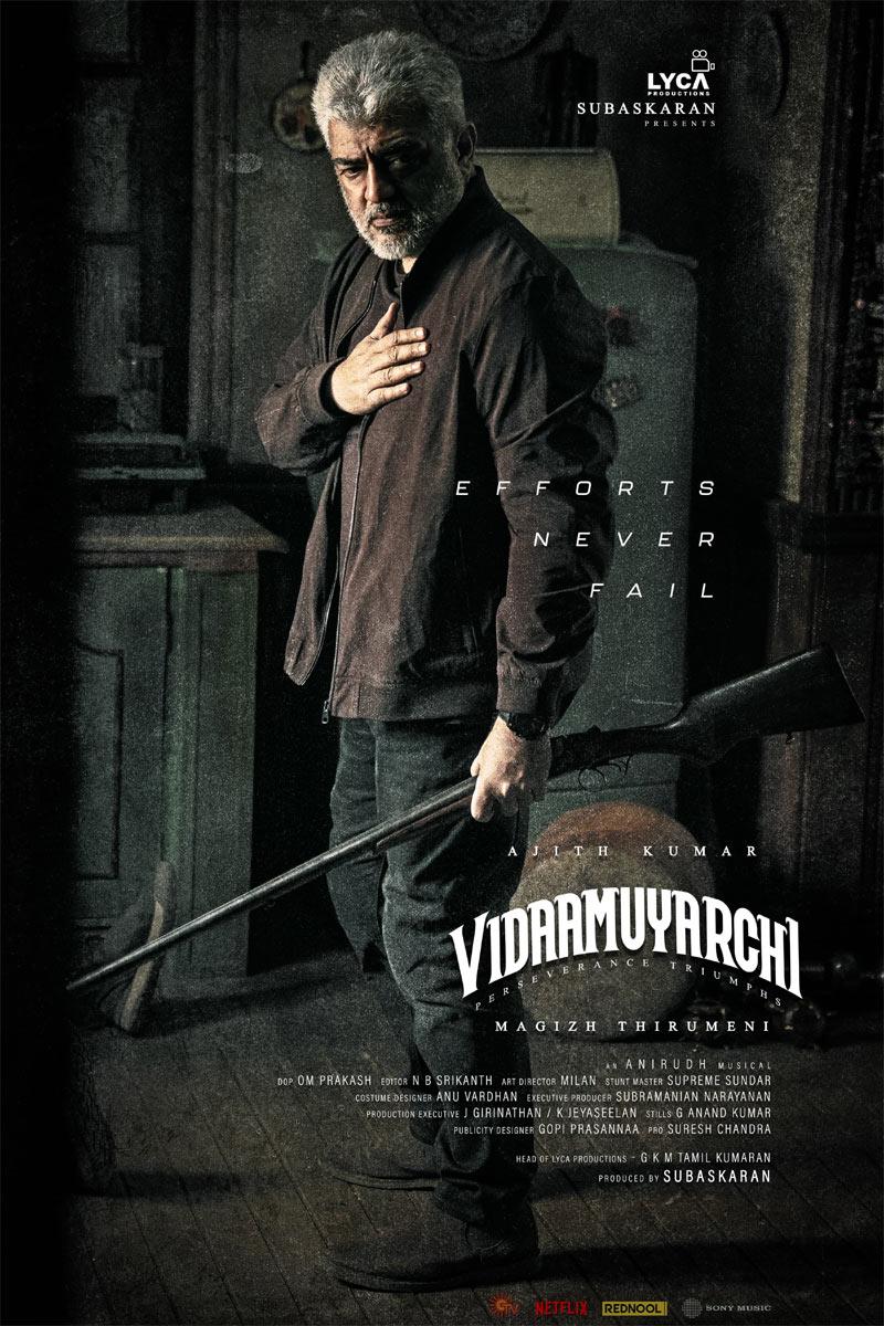 Ajith makes style statement in Vidamuyarchi new look