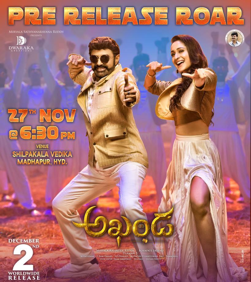 Akhanda readies for a massive pre-release roar