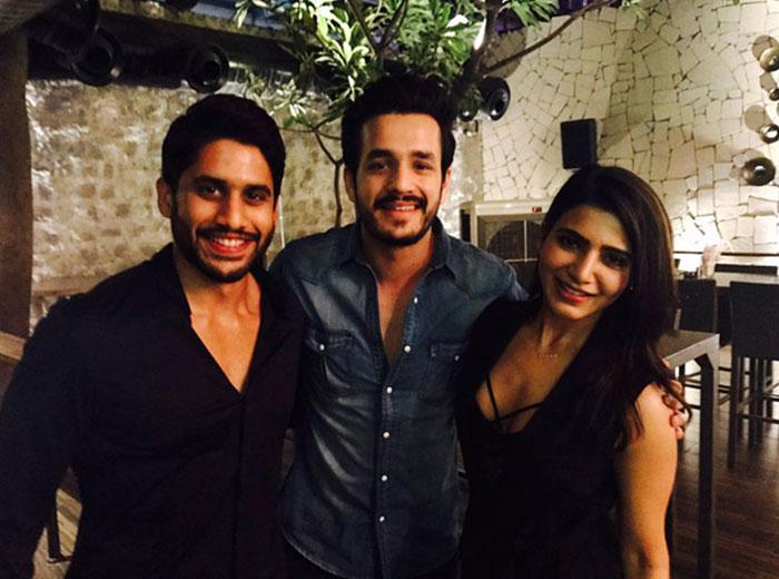 Akhil Cute Pic with Chay &amp; Sam