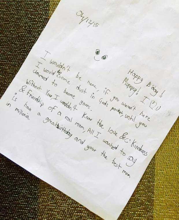 Akira's B-Day Wishing Letter to Mom Renu Desai