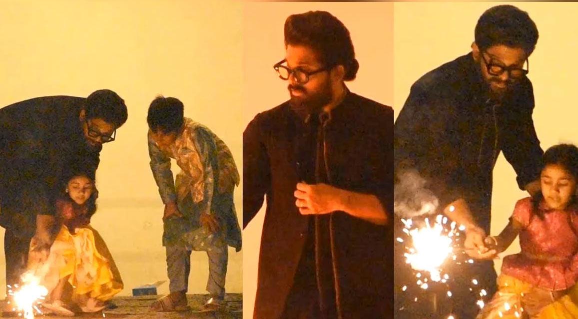 Allu Arjun Diwali celebrations with children