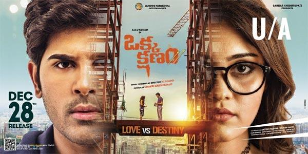 Okka Kshanam Censor Report!
