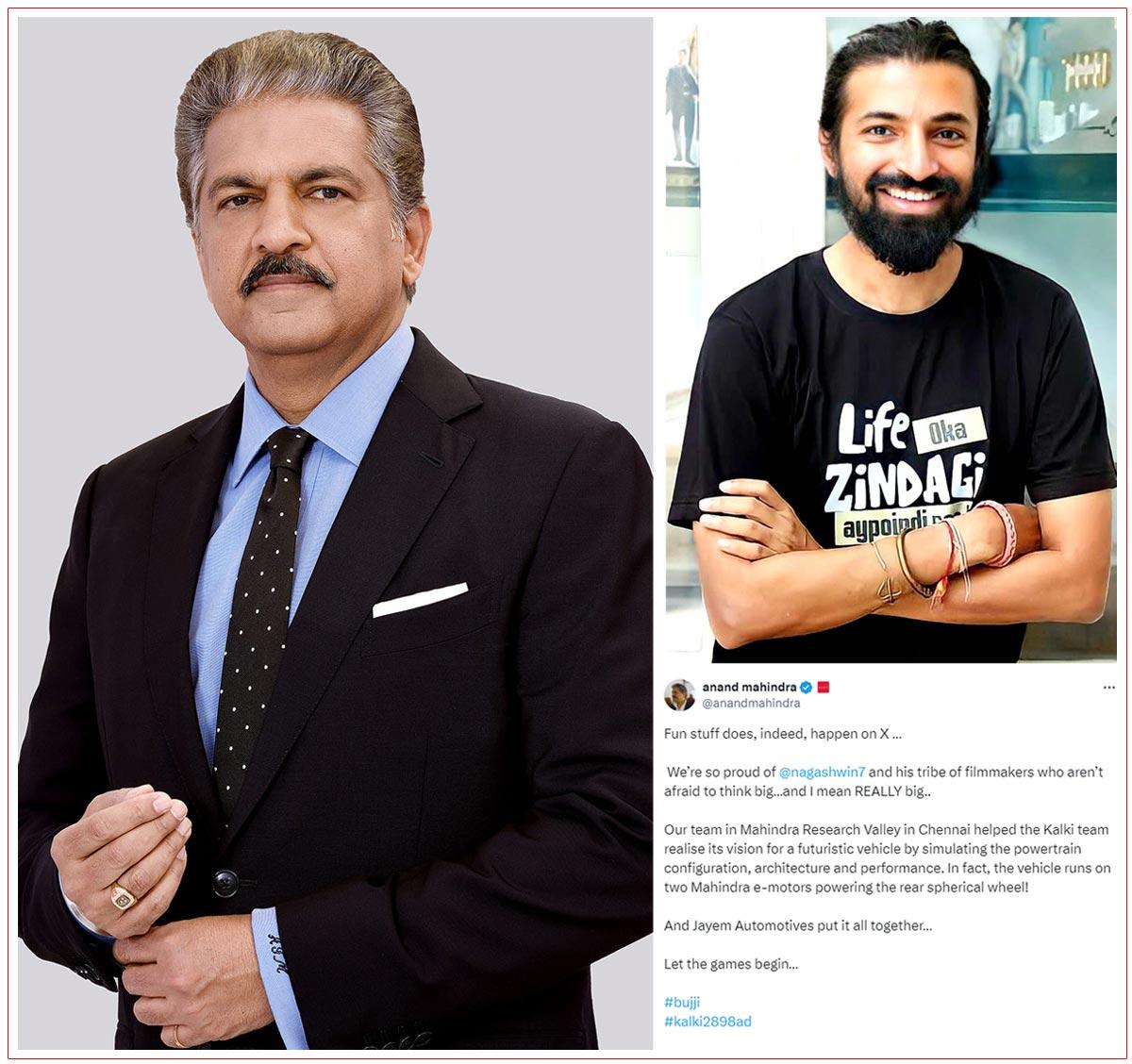 Anand Mahindra Impresses With Bujji From Kalki Designed In Mahindra Research Valley