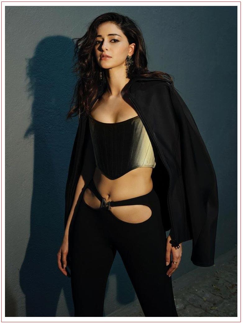 Ananya Panday Looks Sultry In Trendy Revealing Outfit