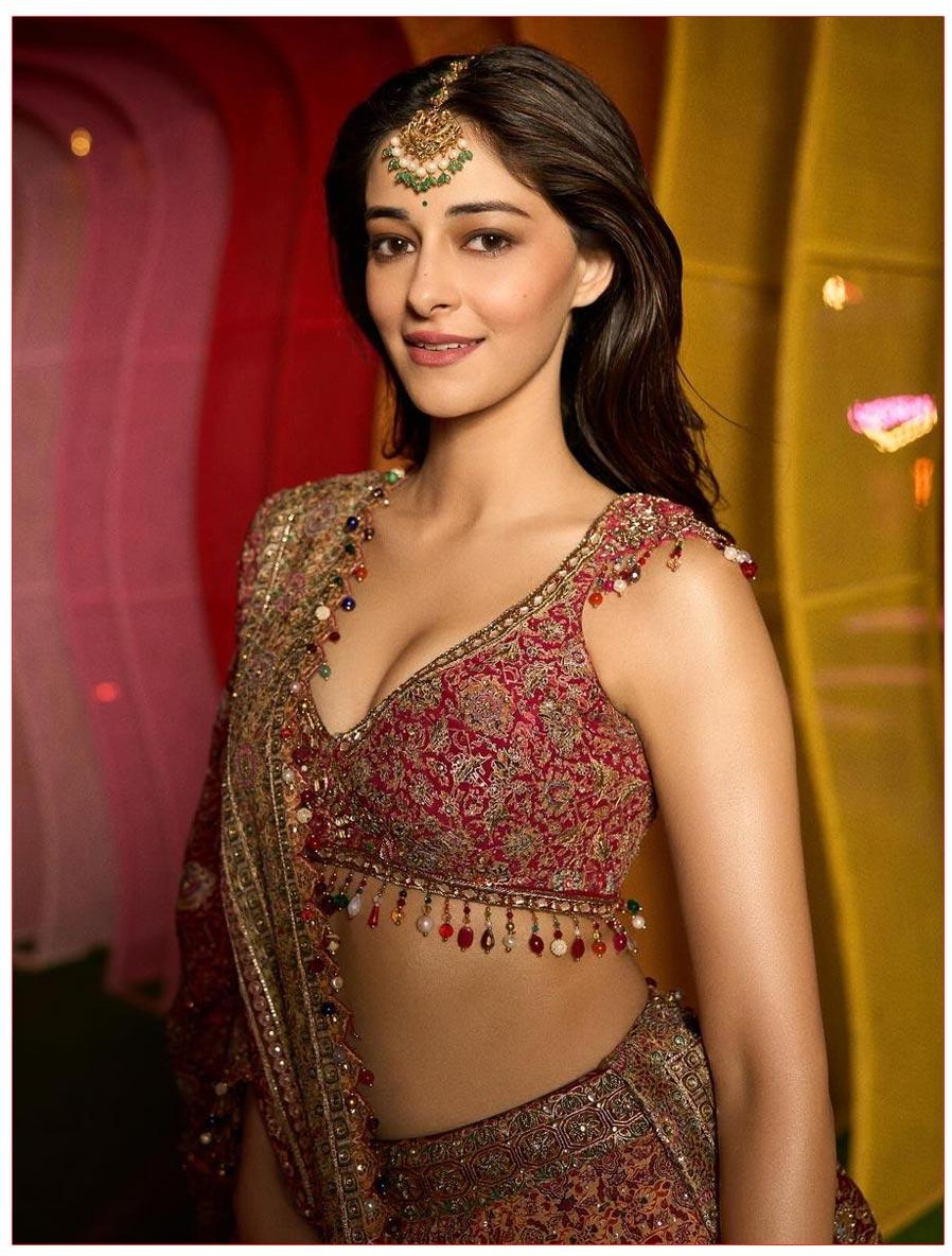 Ananya Panday Turns Raunchy In Red Gagra