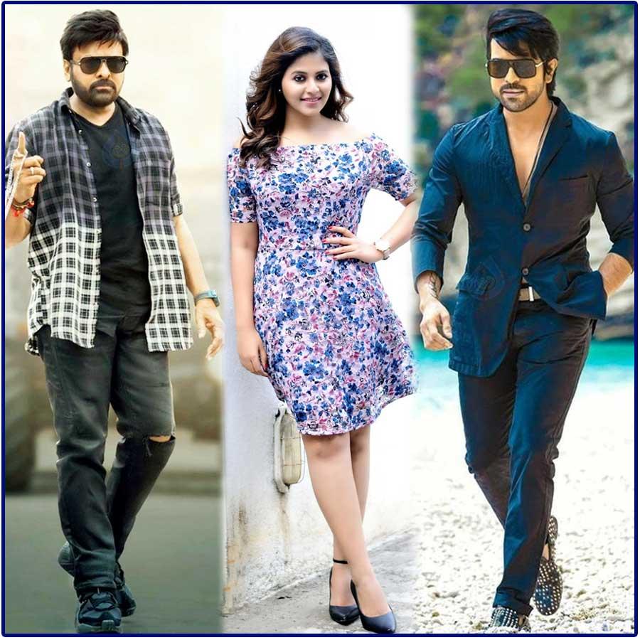 Anjali actions to shock Ram Charan and Chiranjeevi