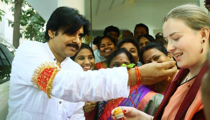 Pawan Wife Bhoomi Puja for New Home