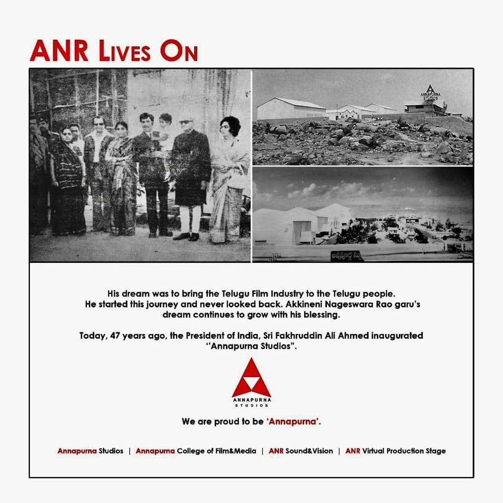 Annapurna Studios Founded By ANR Completed 47 Years