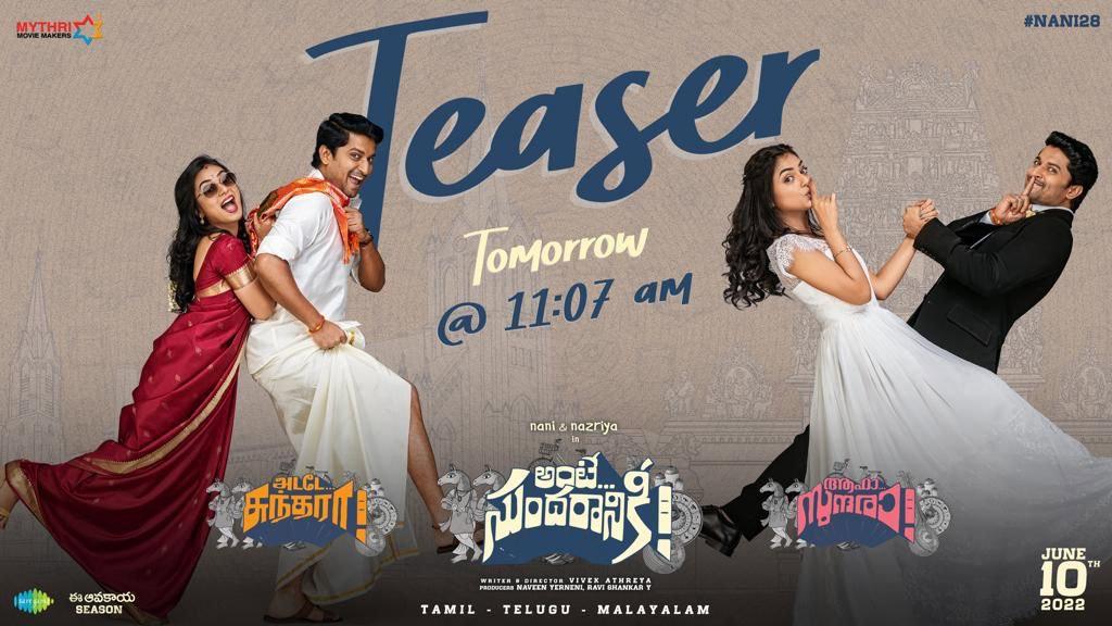 All set for Ante Sundaraniki teaser launch
