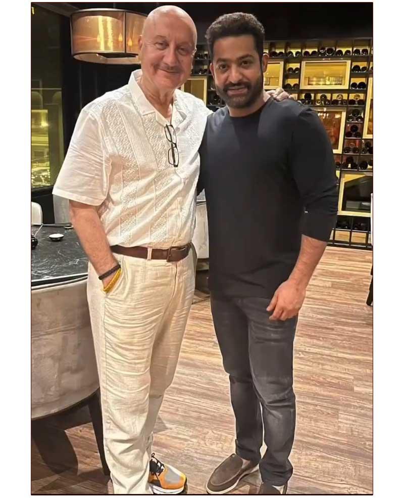 Anupam Kher meets NTR, heaps praises