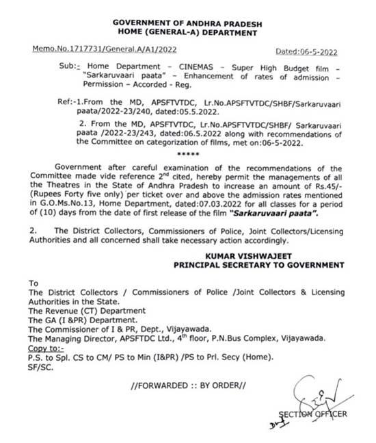 SVP gets a boost from AP Govt