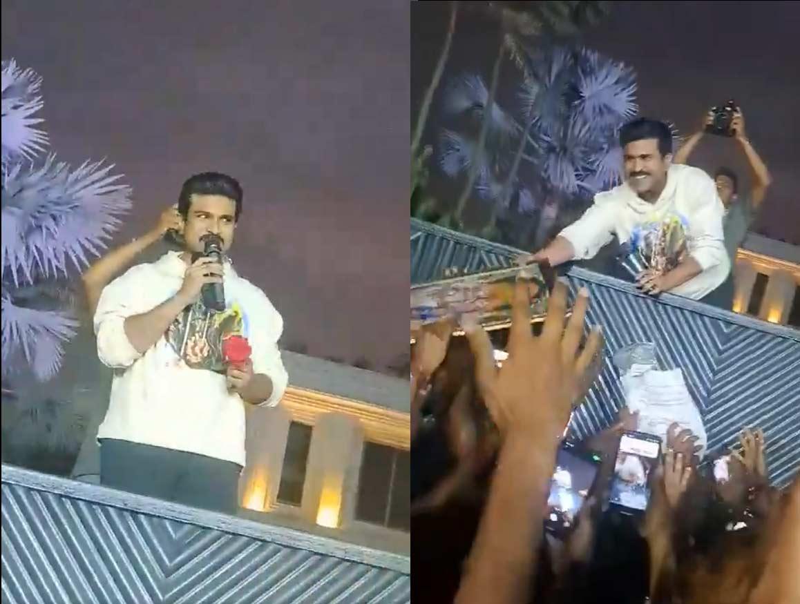 Fans surprise Ram Charan ahead of Ram Mandir Pran Pratishta