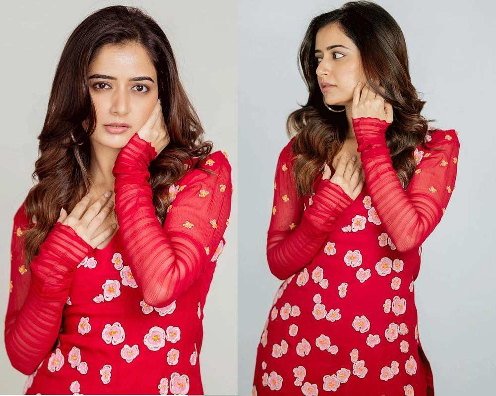 Ashika Ranganath wows in red gown