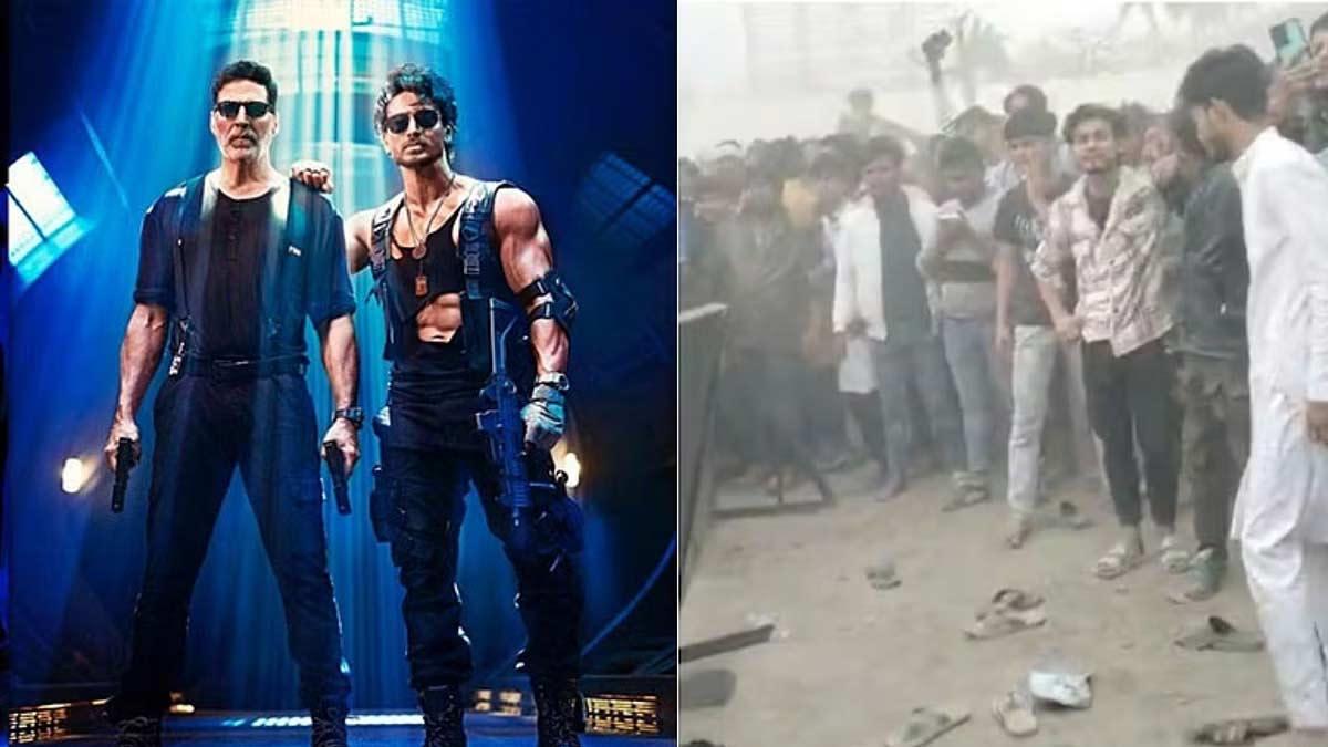 Fans throw chappal at Bade Miyan Chote Miyan event