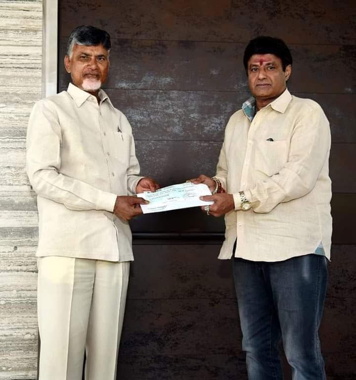 Balayya Donates Cheque to CBN