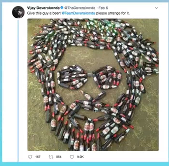 Arjun Reddy And Beer Bottles!