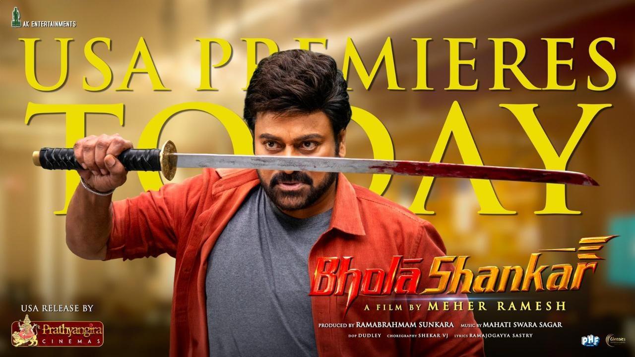Chiranjeevi Bholaa Shankar USA Premiers Today