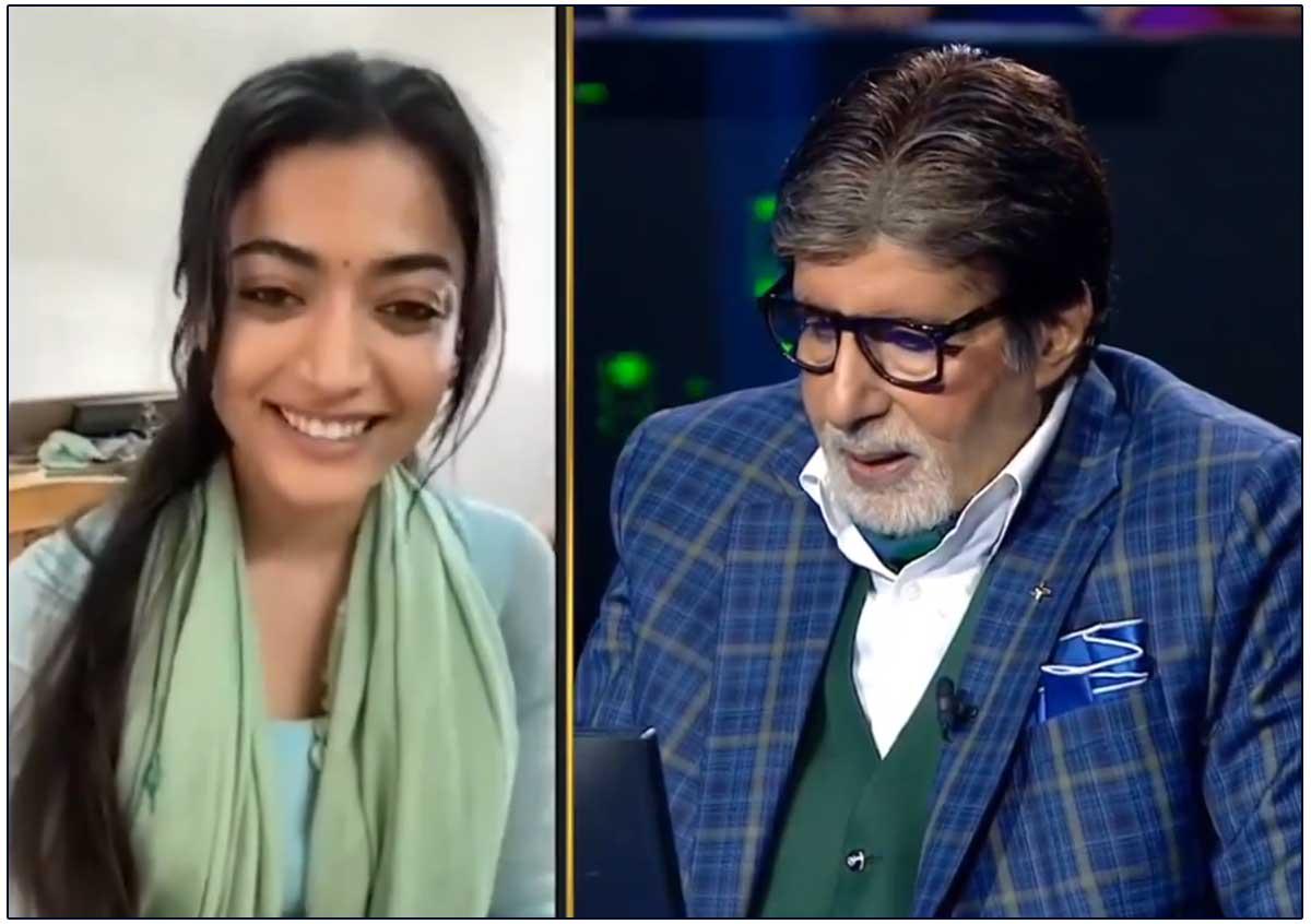 Amitabh Bachchan Video Calls Rashmika in KBC