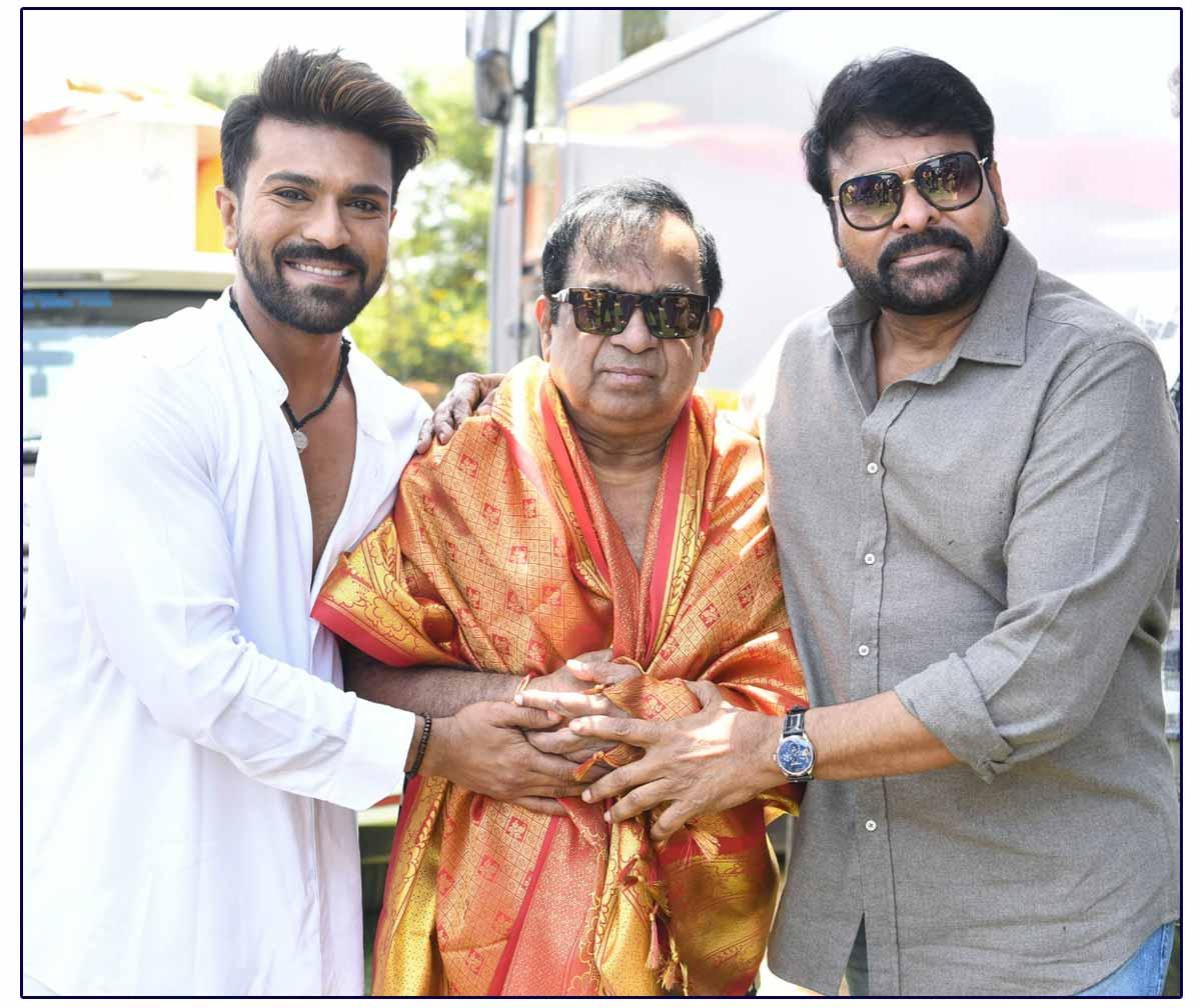 Chiranjeevi, Ram Charan felicitates Brahmandandam