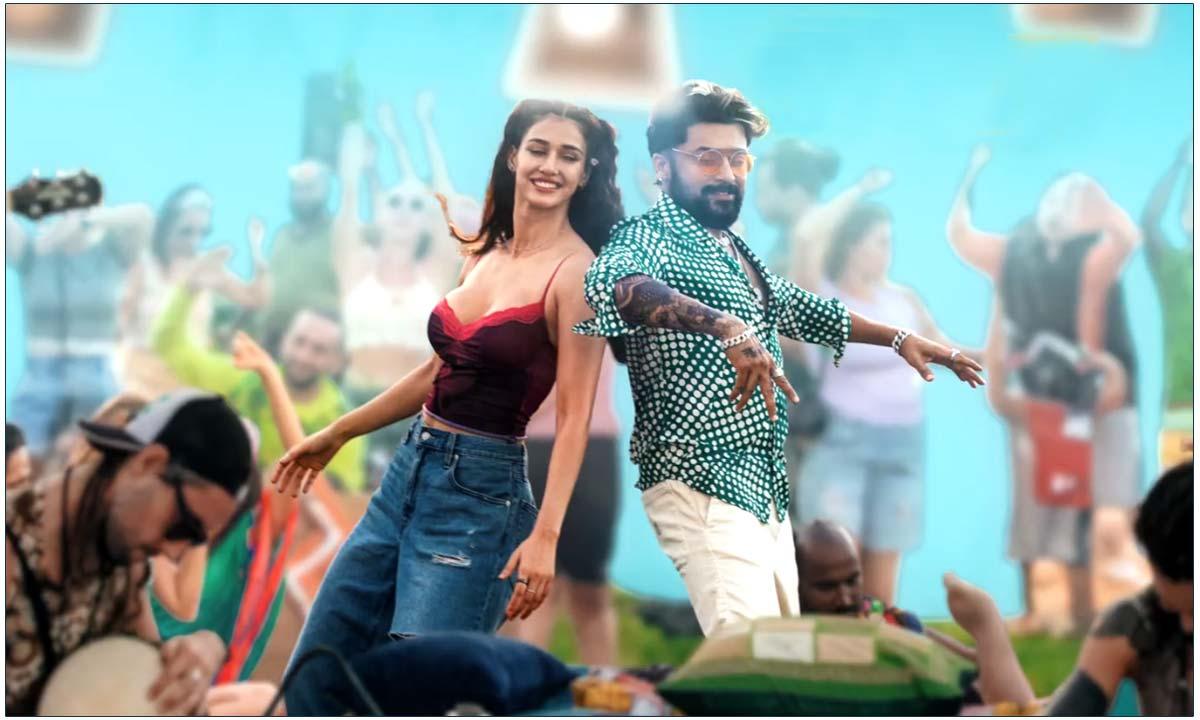 Censor Objects Disha Deep Cleavage In Kanguva Song