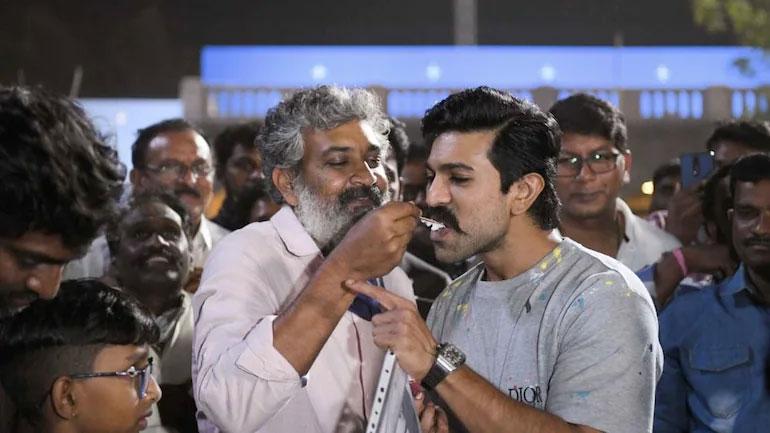 Charan B-Day Video at RRR Sets Goes Viral