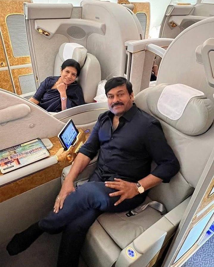 Chiranjeevi presses the V button