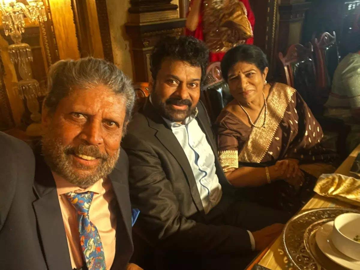 Chiranjeevi meets Cricket Legend