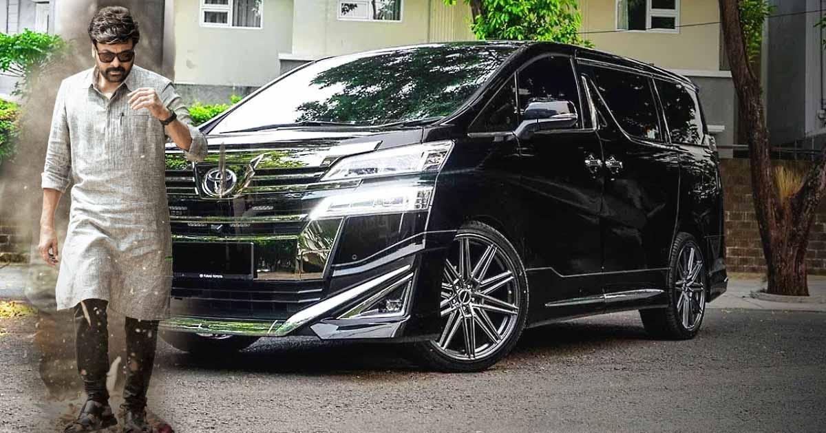 Chiranjeevi and his brand-new Toyota car