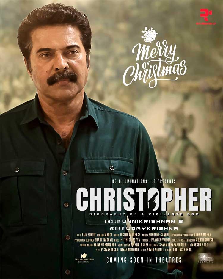 Mammootty  X Mas wishes as Christopher