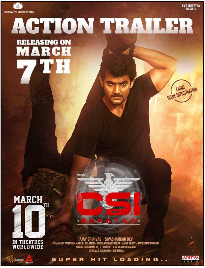 CSI Sanathan action trailer arriving on 7th march