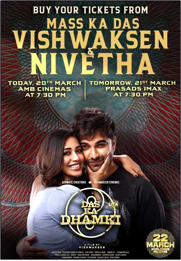 Buy Tickets Of Dhamki From Vishwak Sen - Nivetha Pethuraj