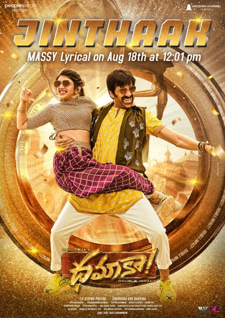 Raviteja 's Dhamaka offers Jinthaah blast