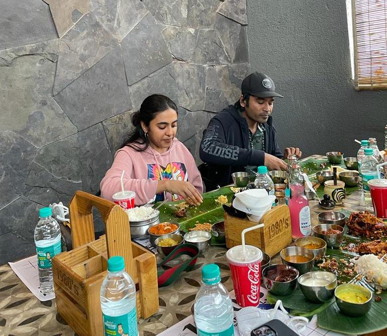 Dhanush's date at a military hotel