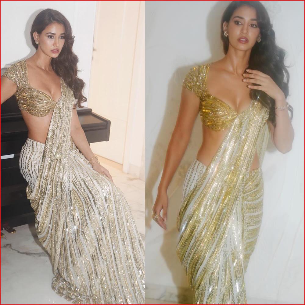 Disha Patani passionate vibes in golden outfit