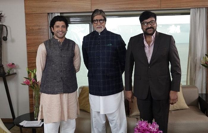 Rare Pic: Farhan with Amitabh, Chiranjeevi