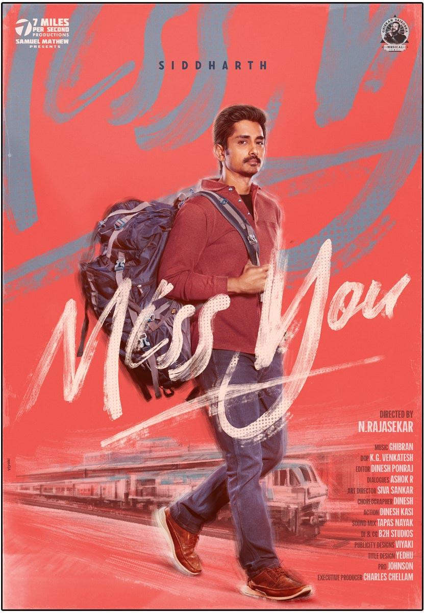 First Look Of Siddharth Starrer Miss You Is Out