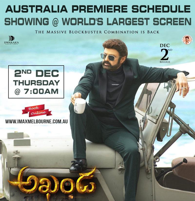 Akhanda's extravaganza in Australia