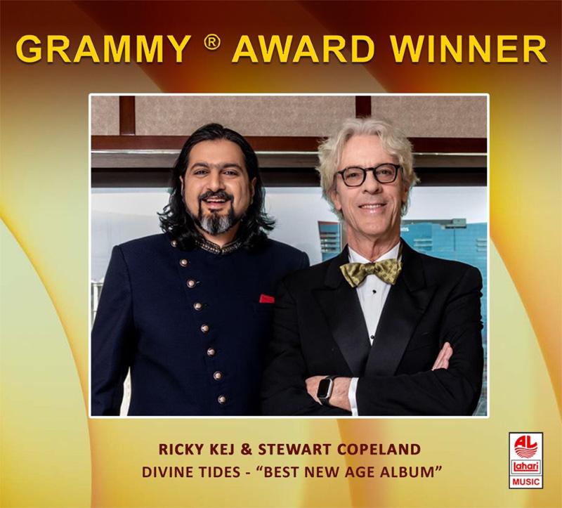 Stewart Copeland, Ricky Kej and Lahari Music win the Grammy Award for their album Divine Tides!