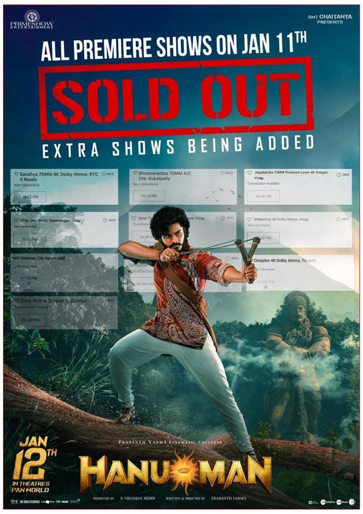 Hanu Man Early Premiers Opened To Terrific Bookings